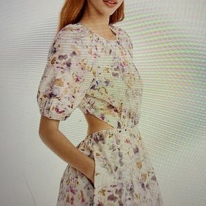 NWOT Floral Obscura X cutout dress